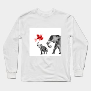 Elephant Family Long Sleeve T-Shirt